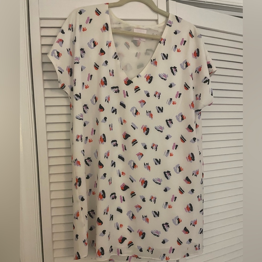 Bright V Neck Shift Dress